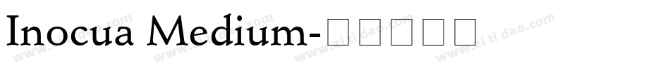 Inocua Medium字体转换